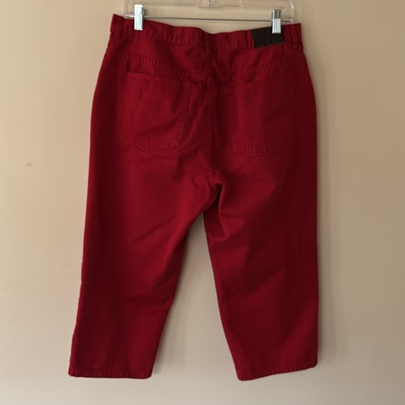Lauren Jeans Company Ralph Lauren Red Cropped Jeans Size 14 - Picture 5 of 12